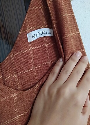36 Beden turuncu Renk Tunik elbise jile 
