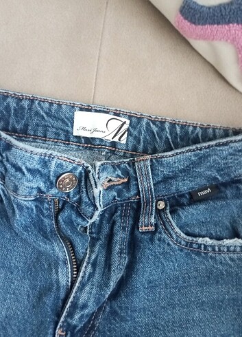 xs Beden mavi Renk Flare paça jean