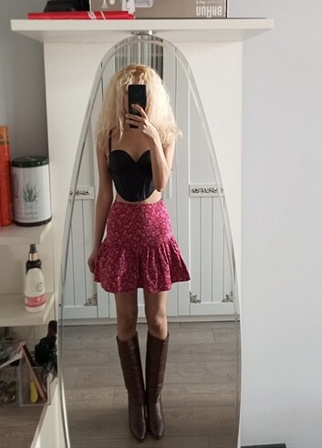 Çiçekli mini etek