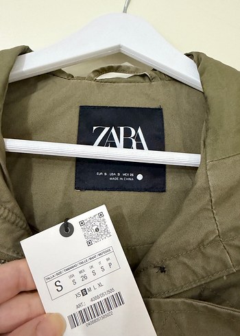Zara haki renk oversize parka - Görsel 5