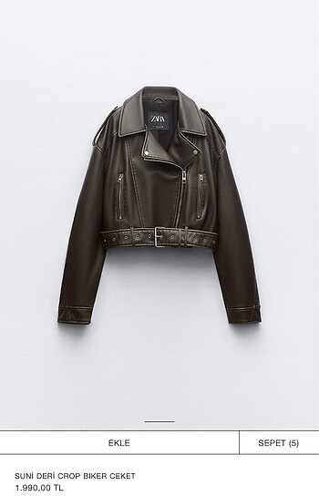 Zara biker deri ceket ve parka