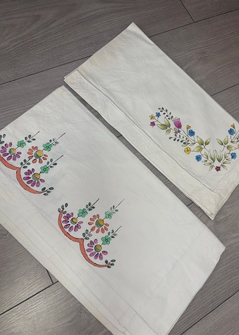 Nakışlı Beyaz Pastel Yastık Kılıfı - Görsel 3