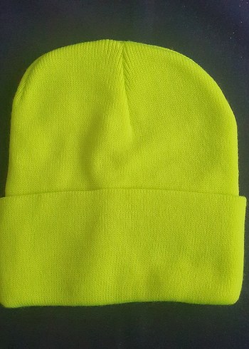 Sarı Kadın Örgü Bere - Görsel 2