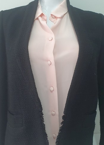 Mango Siyah Mini Kadın Blazer Ceket - Görsel 2