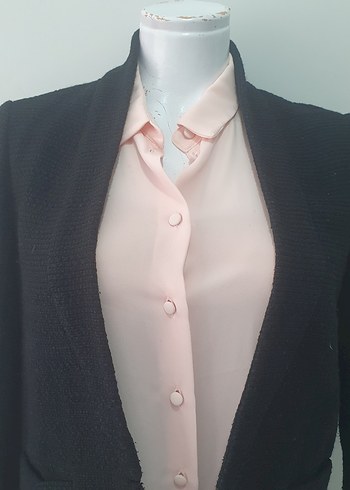 Mango Siyah Mini Kadın Blazer Ceket - Görsel 3