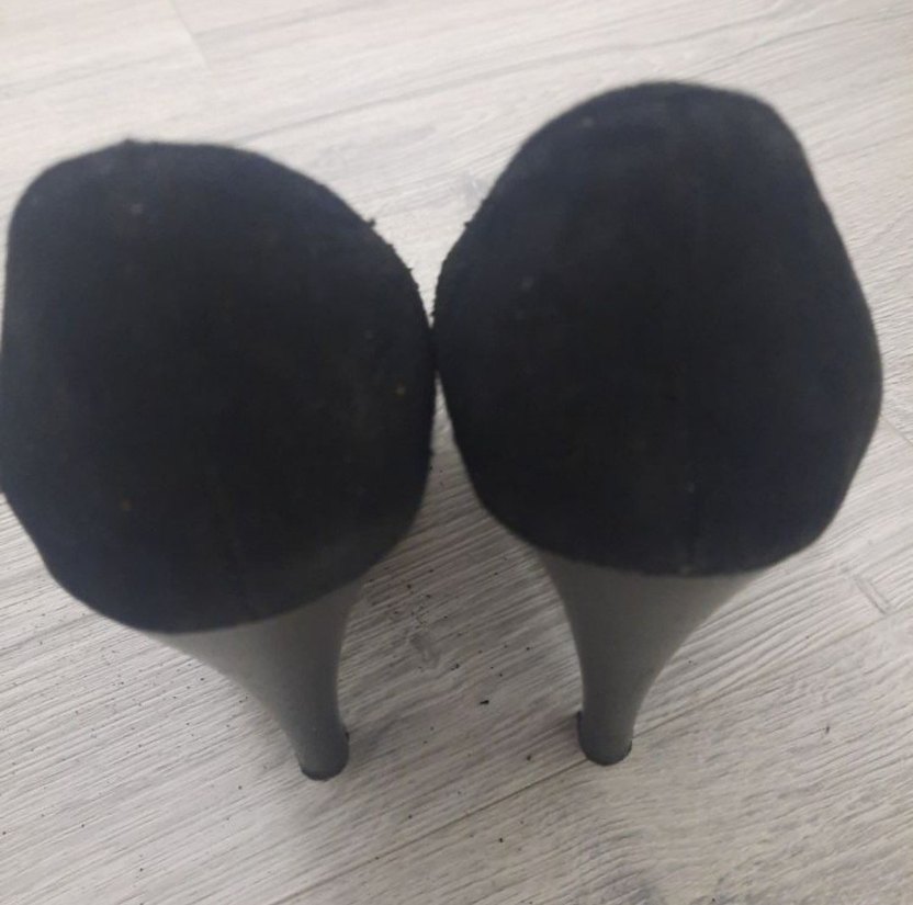 Elle Marka Siyah Parlak Taşlı Gotik Yüksek Topuklu Ayakkabı - Görsel 2