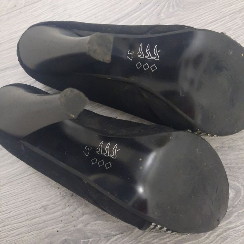 Elle Marka Siyah Parlak Taşlı Gotik Yüksek Topuklu Ayakkabı - Görsel 4