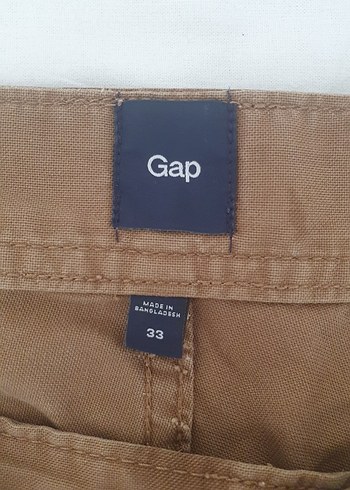 33 Beden GAP Kahverengi Kemerli Erkek Mini Şort