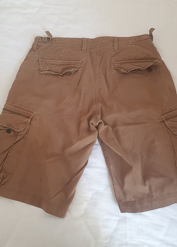 33 Beden kahverengi Renk GAP Kahverengi Kemerli Erkek Mini Şort