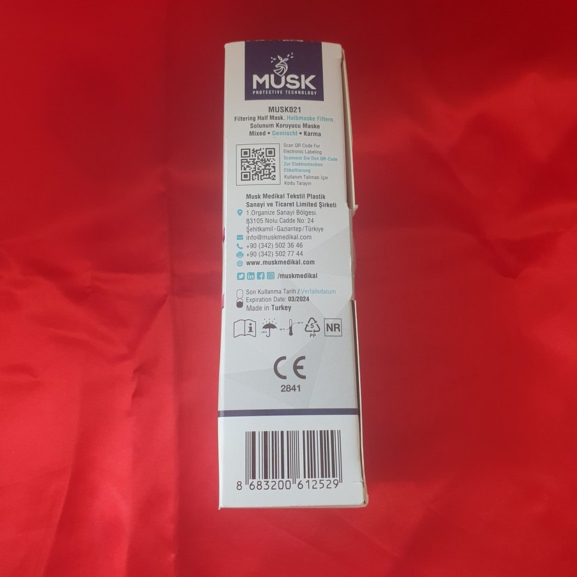 FFP2 NR Renkli Karışık 8 AdetMaske - Görsel 3