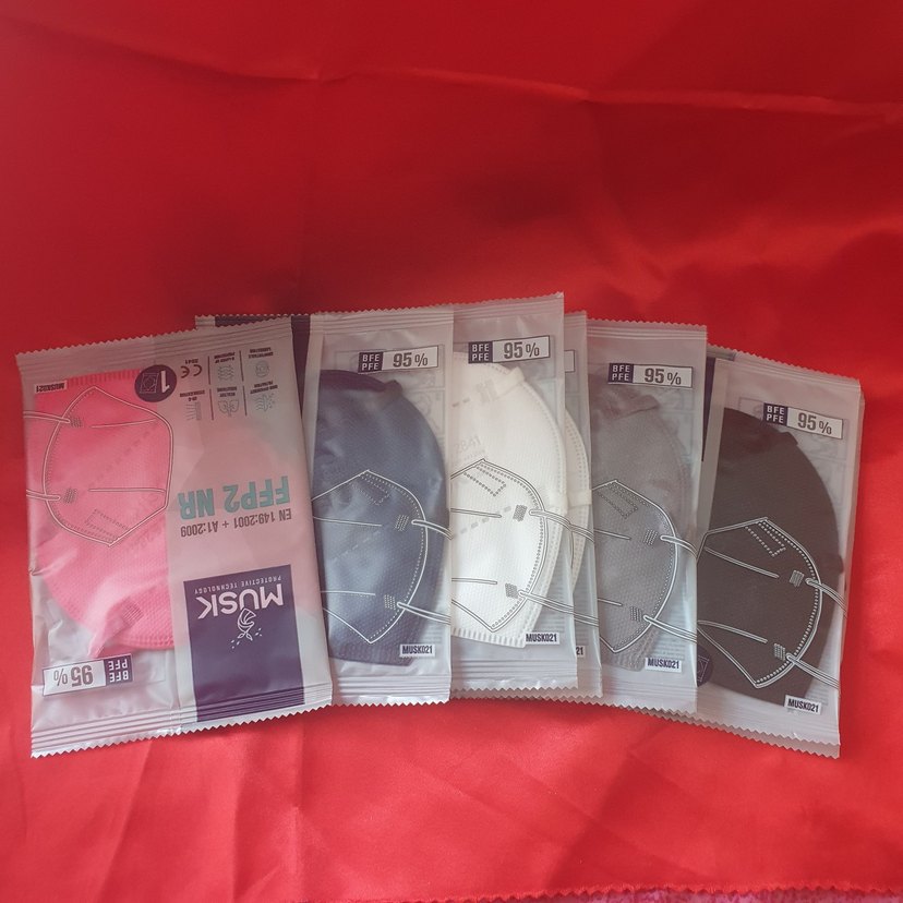 FFP2 NR Renkli Karışık 8 AdetMaske - Görsel 4