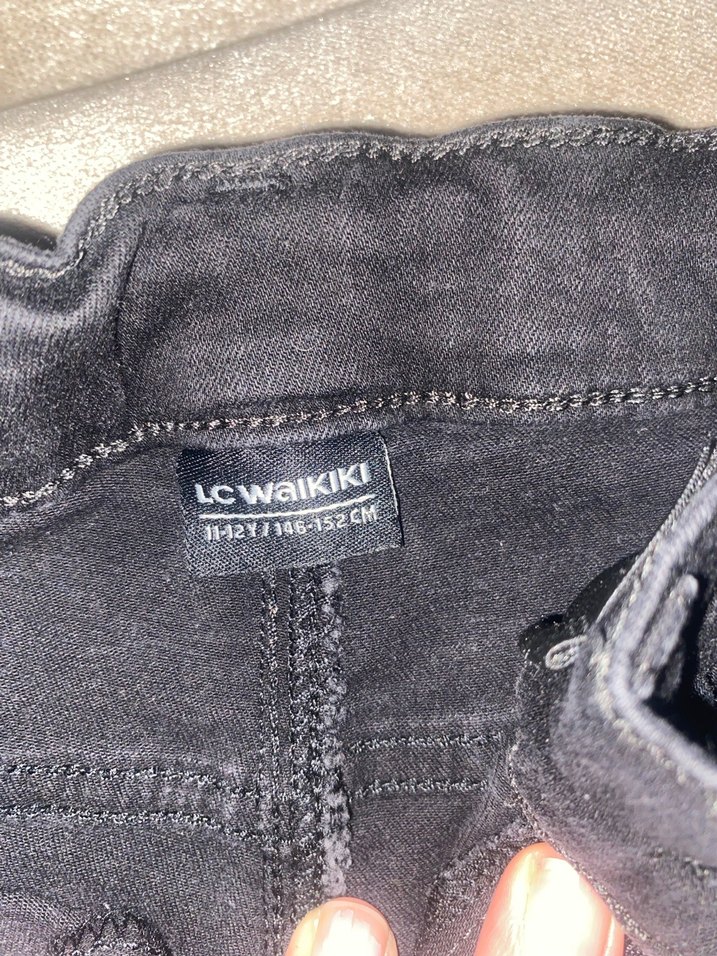 Kadın Siyah Normal Boy Denim Pantolon - Görsel 2