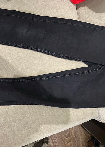 Siyah Kadın Midi Boy Denim Pantolon - Görsel 8