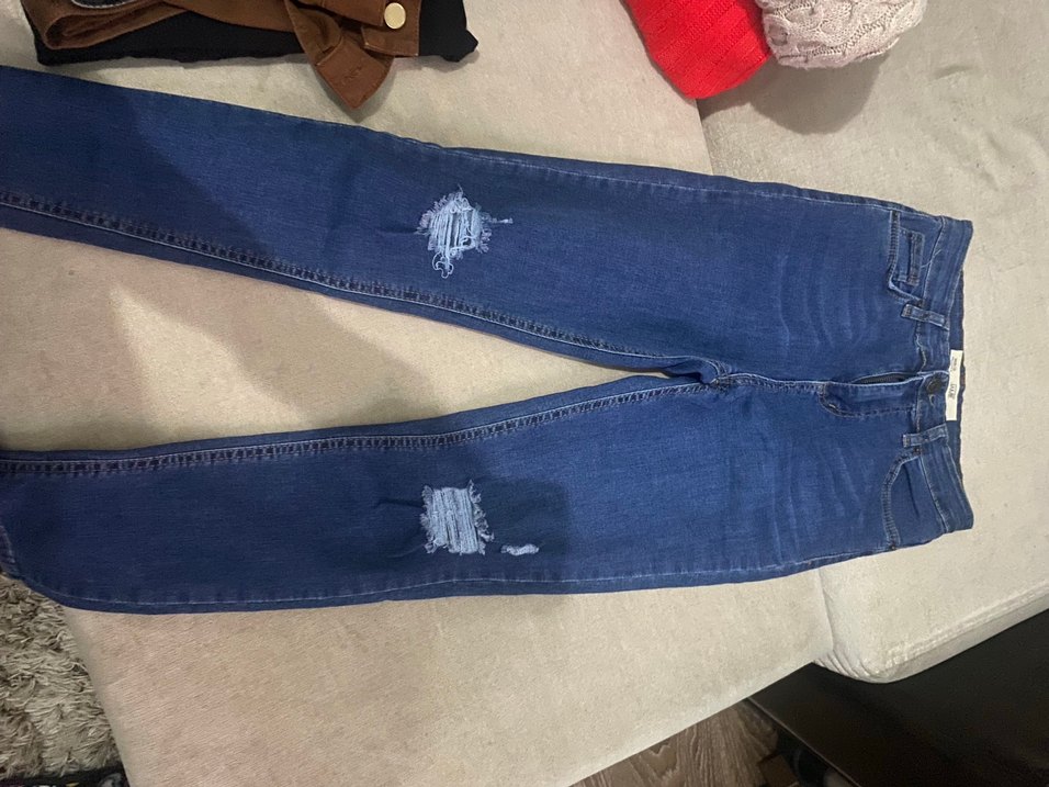 Siyah Kadın Midi Boy Denim Pantolon - Görsel 3