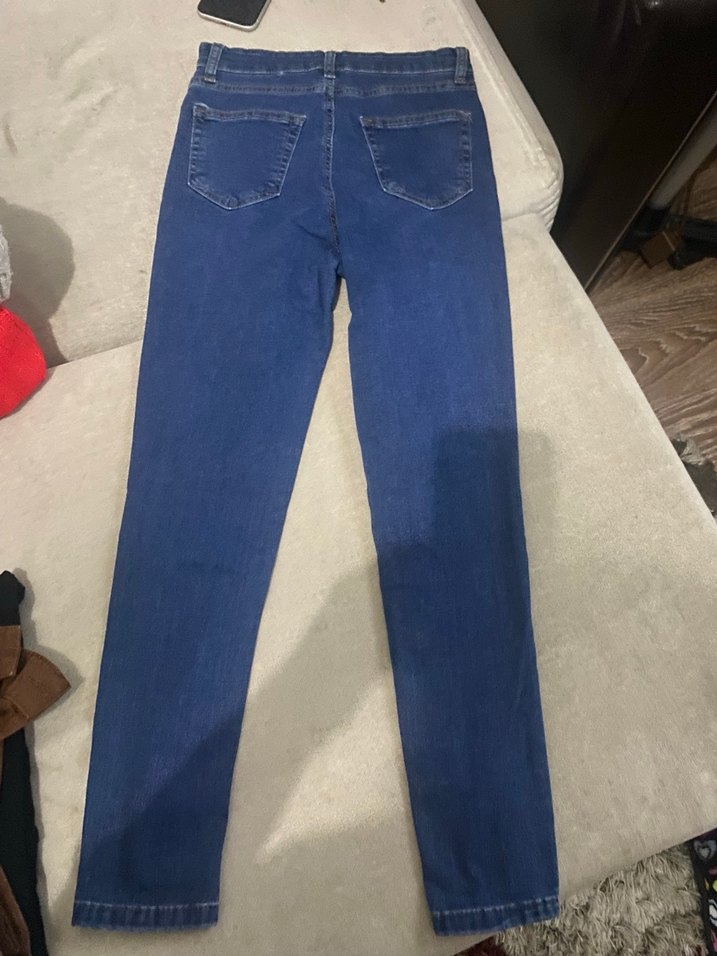 Siyah Kadın Midi Boy Denim Pantolon - Görsel 5