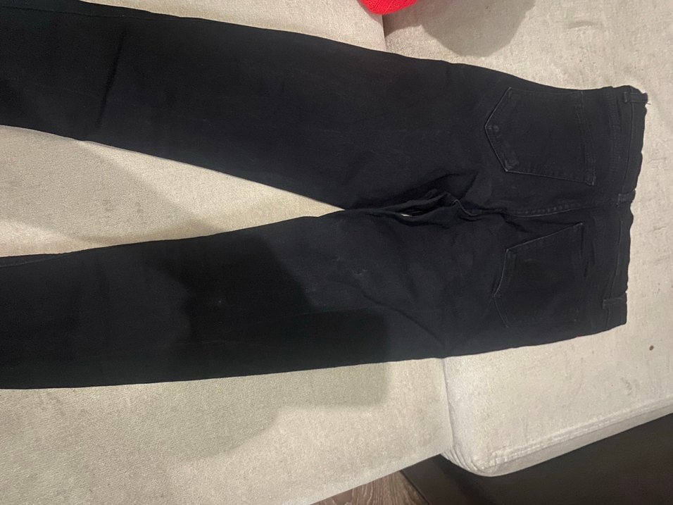 Siyah Kadın Midi Boy Denim Pantolon - Görsel 2