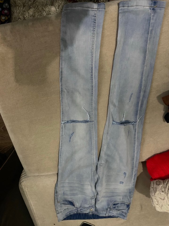 Sokak Stili Gri Midi Kot Pantolon - Görsel 2