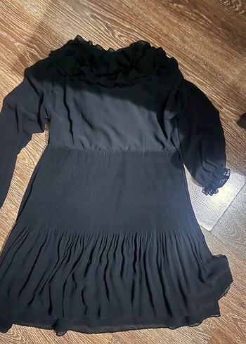 Uzun Kollu Siyah Gotik Abiye Elbise - Görsel 2