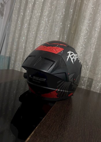 Kilitli Siyah Biker Motosiklet Kaskı - Görsel 3