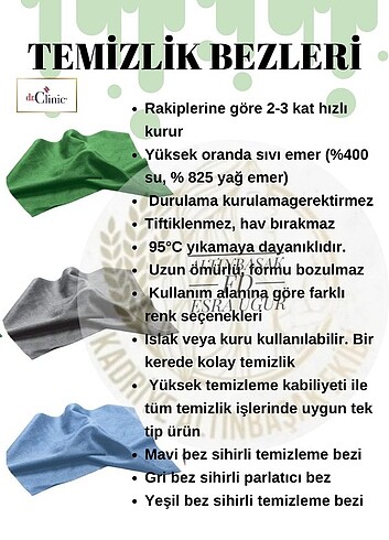 Diğer Temizlik bezi 2 li