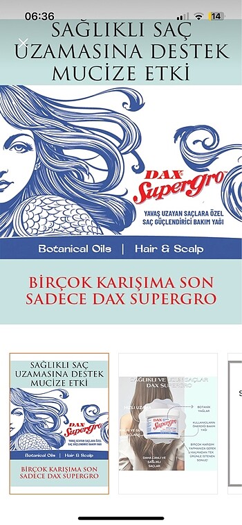 Diğer Dax supergro yavaş uzayqn saç bakım kremi
