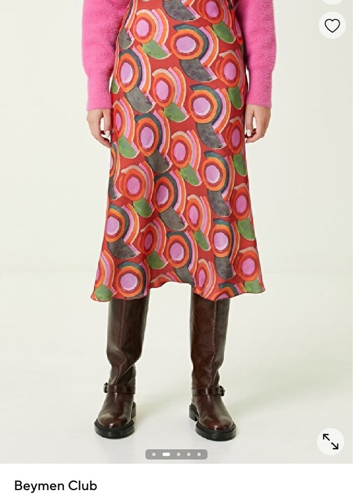 Beymen club desenli midi evaze etek - Görsel 2