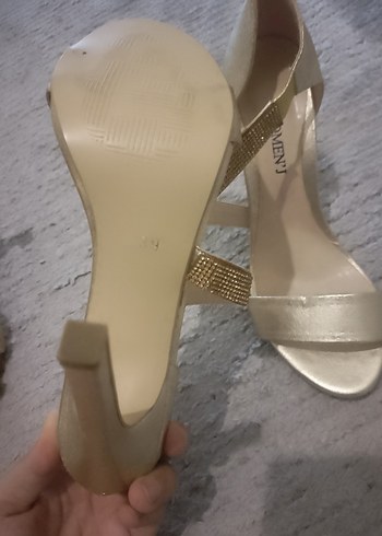 bantlı ince topuk şık abiye ayakkabı - Görsel 6