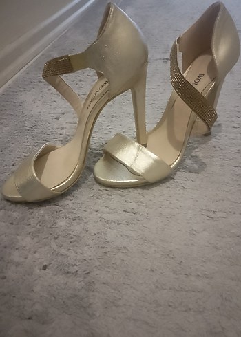 bantlı ince topuk şık abiye ayakkabı - Görsel 4