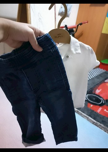 Erkek Çocuk Rahat Kesim Denim Pantolonlar polo yaka gömlek pamuk - Görsel 6