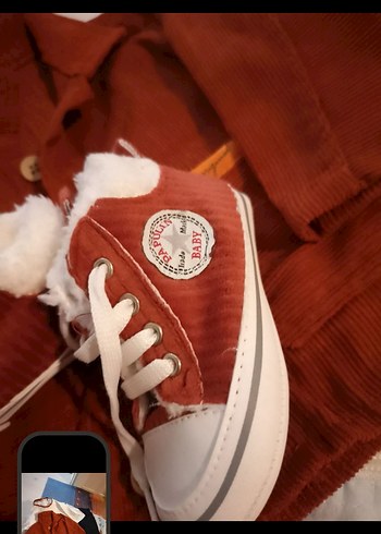 Kahverengi Düğmeli Uzun Kollu Bebek Erkek Takım - Görsel 2