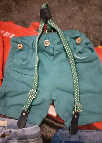 Renkli Pamuklu Erkek Çocuk Şortları 6/9 9/12 ay aralığı bedenler - Görsel 8