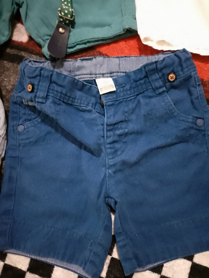 Renkli Pamuklu Erkek Çocuk Şortları 6/9 9/12 ay aralığı bedenler - Görsel 4