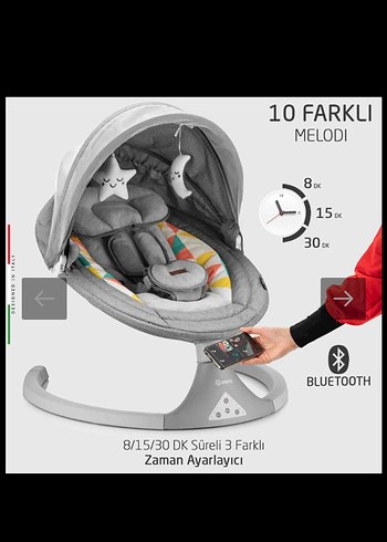 3 Kademe Sırt Ayarlı Gri Bebek Ana kucağı - Görsel 4