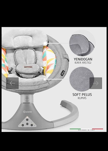 3 Kademe Sırt Ayarlı Gri Bebek Ana kucağı - Görsel 6