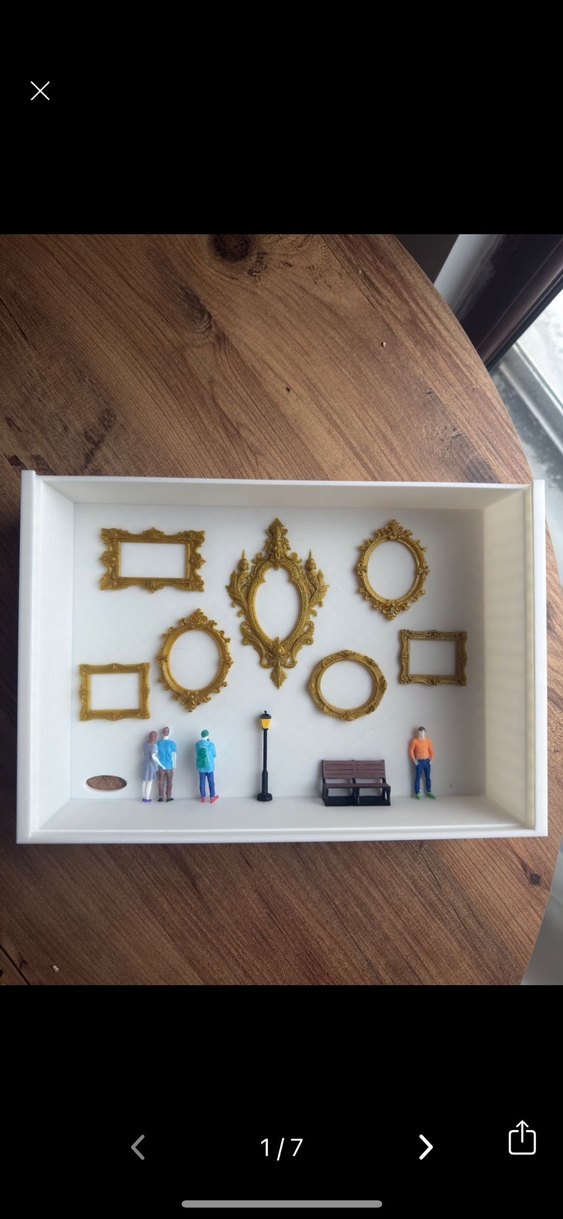 mini Altın Renkli Dekoratif Çerçeveler Seti - Görsel 2