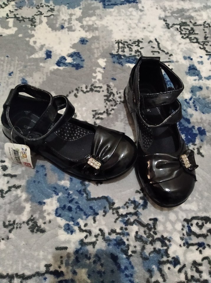 Kız Çocuk Siyah Bağcıklı Gotik Babet - Görsel 2