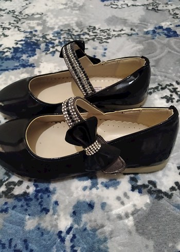 Kız Çocuk Siyah Rugan Tokalı Babet - Görsel 2