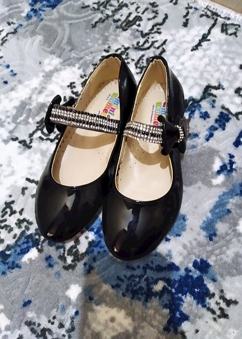 Kız Çocuk Siyah Rugan Tokalı Babet - Görsel 4