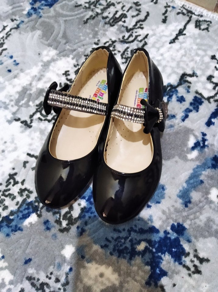 Kız Çocuk Siyah Rugan Tokalı Babet - Görsel 4