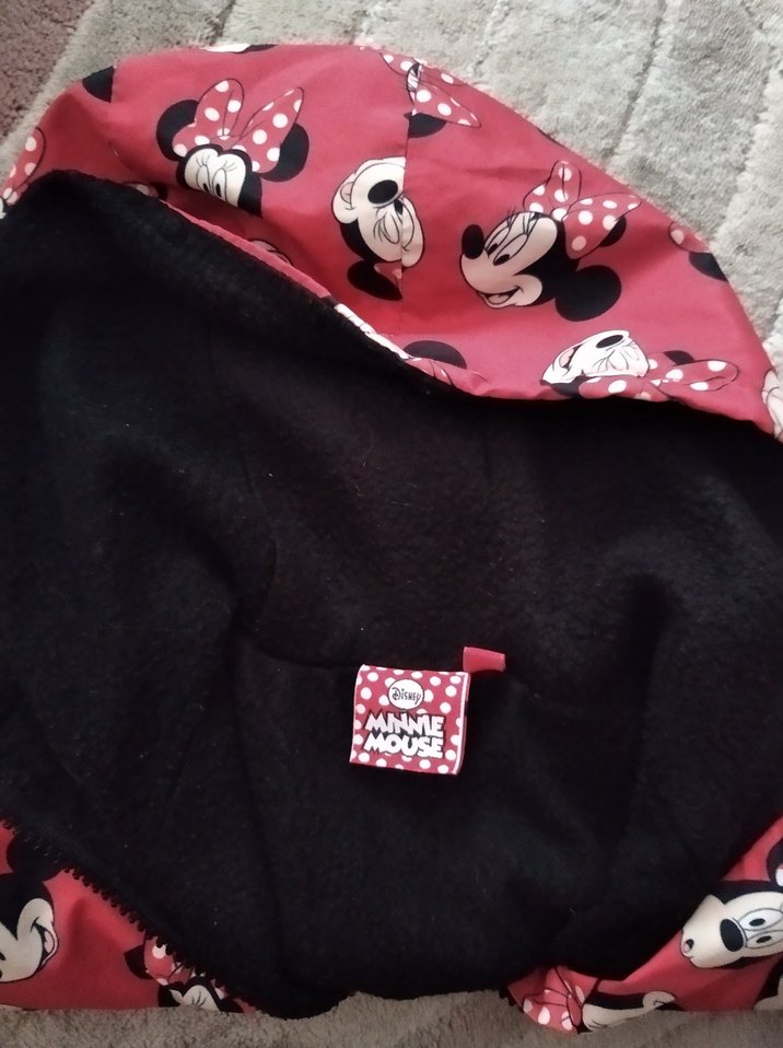 Kız Çocuk Kırmızı Kapüşonlu Fermuarlı Yağmurluk - Görsel 2