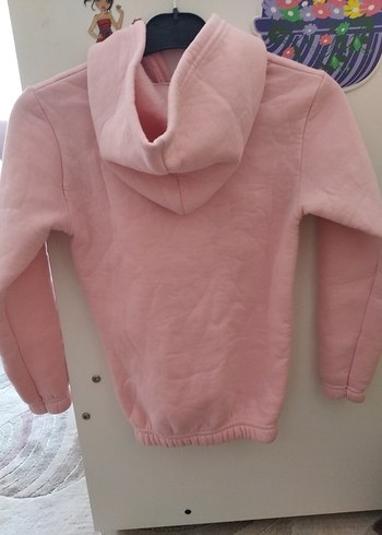 10 Yaş Beden Kapüşonlu Pembe Kız Çocuk Sweatshirt