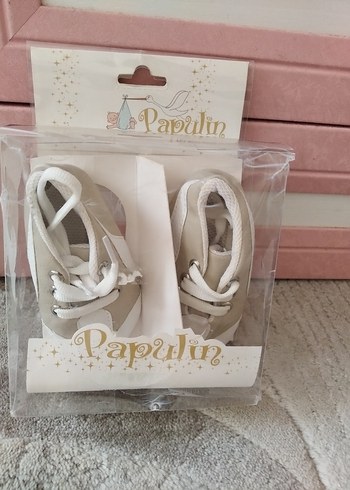 Bebek Bej Baskılı Papulin Patik