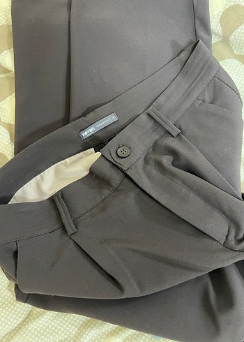 Kahverengi erkek Pilili Kumaş Pantolon - Görsel 3