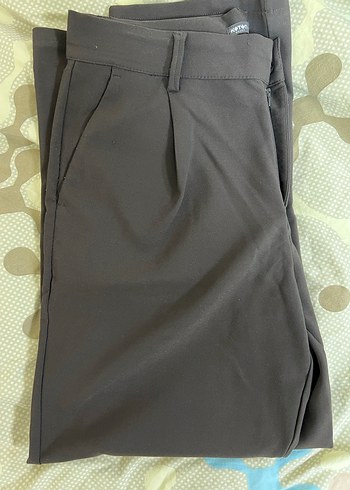 Kahverengi erkek Pilili Kumaş Pantolon - Görsel 2