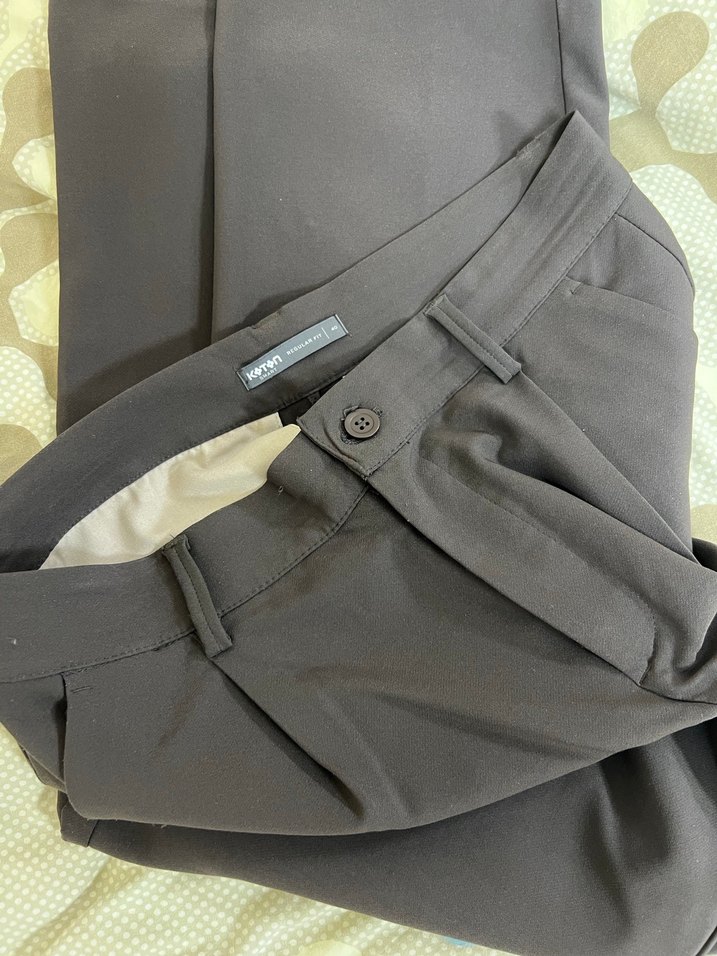 Kahverengi erkek Pilili Kumaş Pantolon - Görsel 3