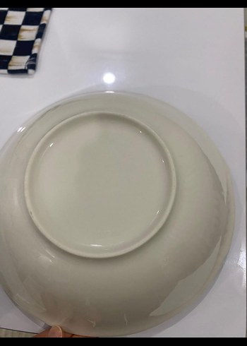 Mavi Yaprak Desenli Seramik Kase - Görsel 3