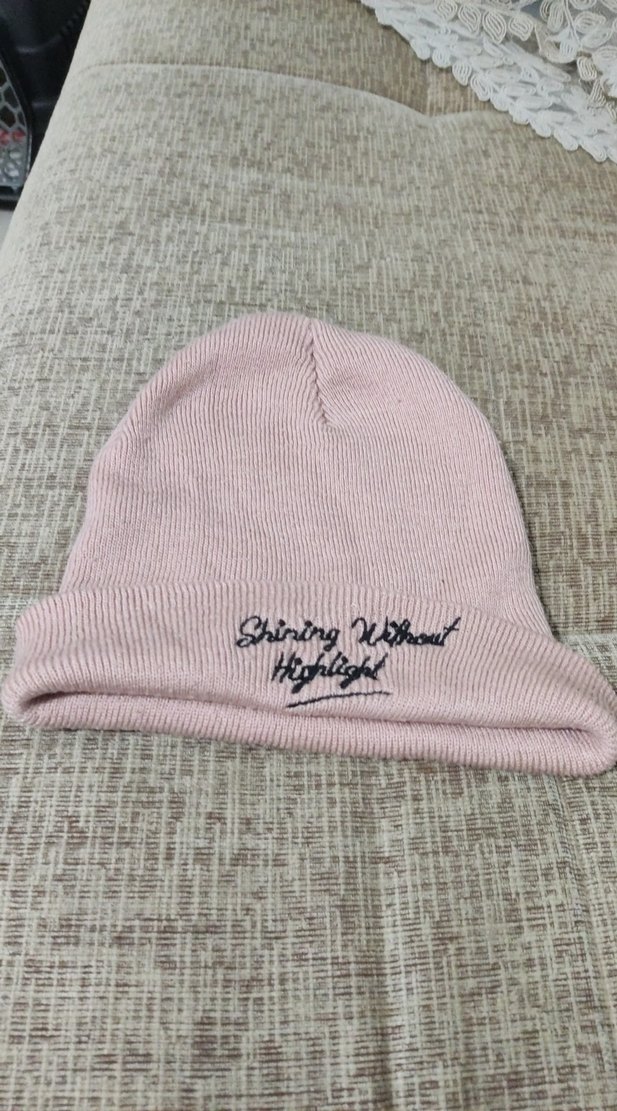 Pembe Örgü Kadın Bere - Görsel 2