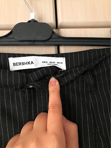 s Beden siyah Renk Bershka çizgili kumaş pantolon