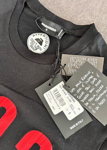 DSQ2 Siyah Baskılı Erkek Tişört - Görsel 4