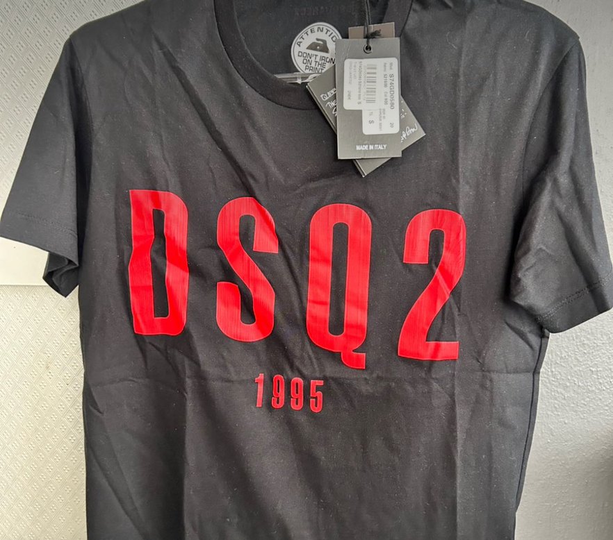 DSQ2 Siyah Baskılı Erkek Tişört - Görsel 3